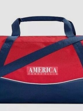 Perry Ellis Red and Navy Sport Duffel Bag